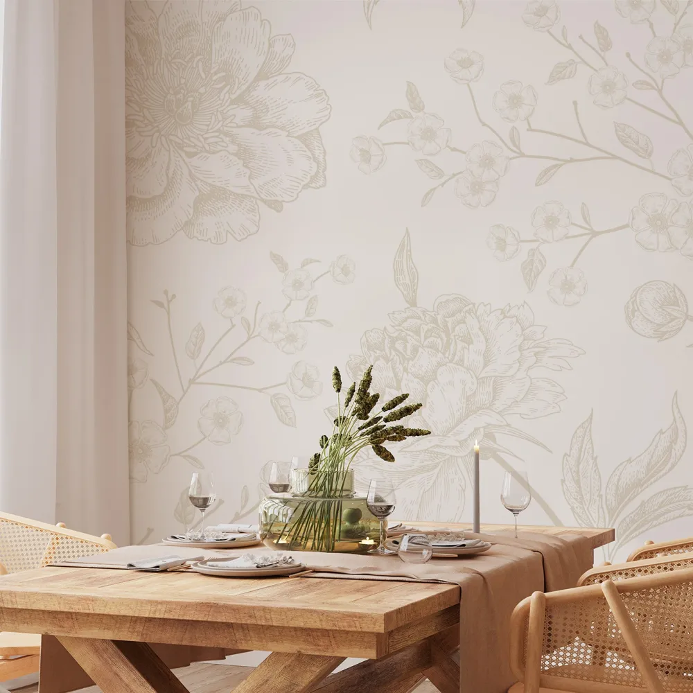 papel de parede floral na vila nova conceição