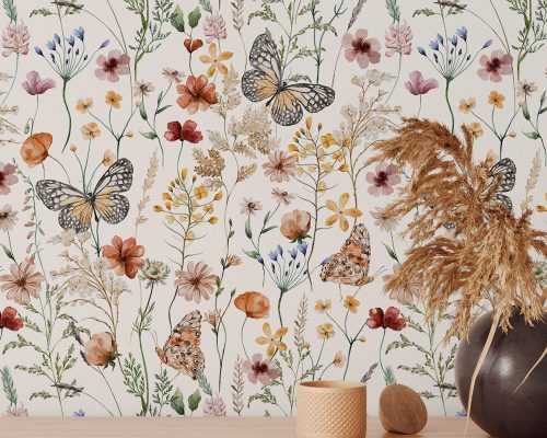 papel de parede floral em moema
