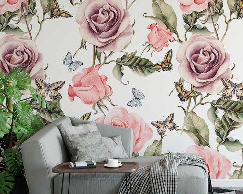 papel de parede floral no brooklin