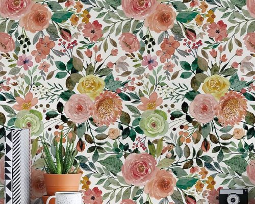 papel de parede floral no campo belo