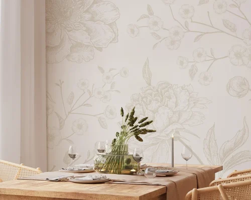 papel de parede floral na vila nova conceição