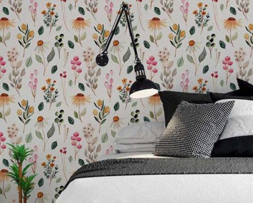 papel de parede floral na vila mariana